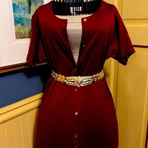 Vtg Judith Lieber Gold Lion Stretch Belt RARE